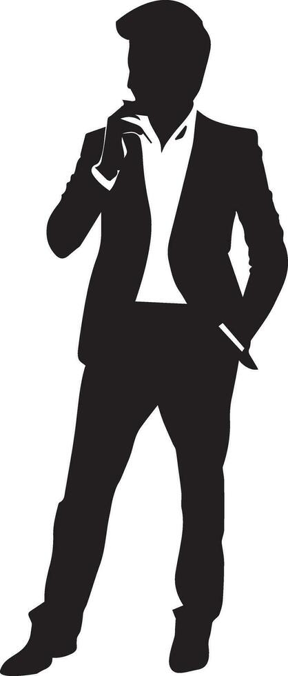 élégant homme vecteur silhouette illustration