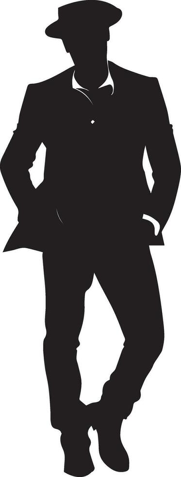 élégant homme vecteur silhouette illustration