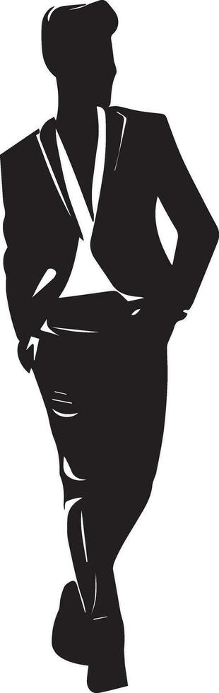 élégant homme vecteur silhouette illustration