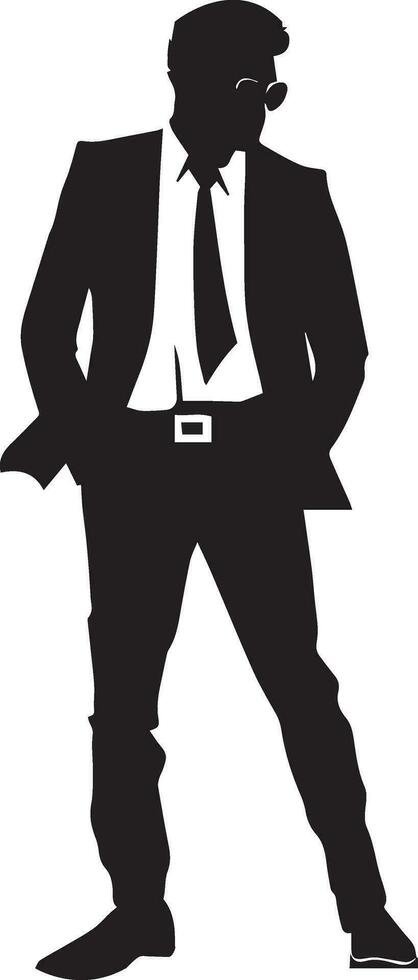 élégant homme vecteur silhouette illustration