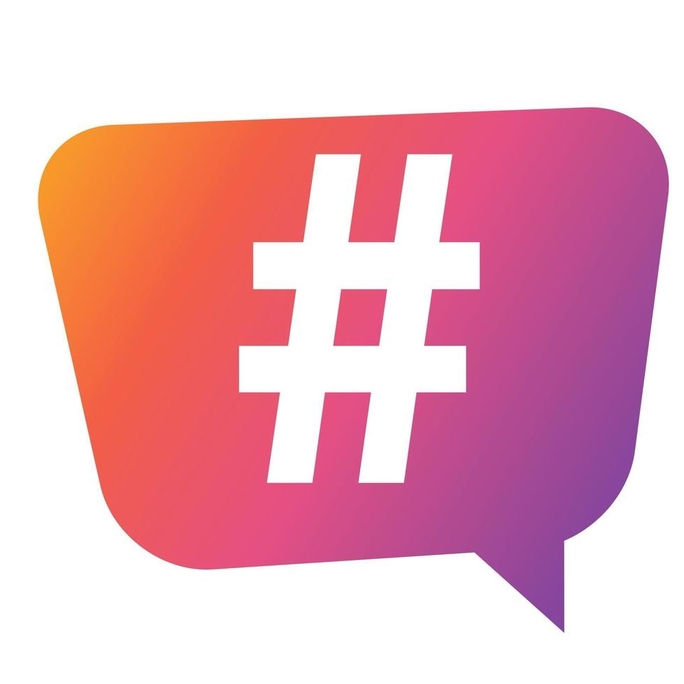 conception de modèle d'icône de hashtag. illustration vectorielle vecteur