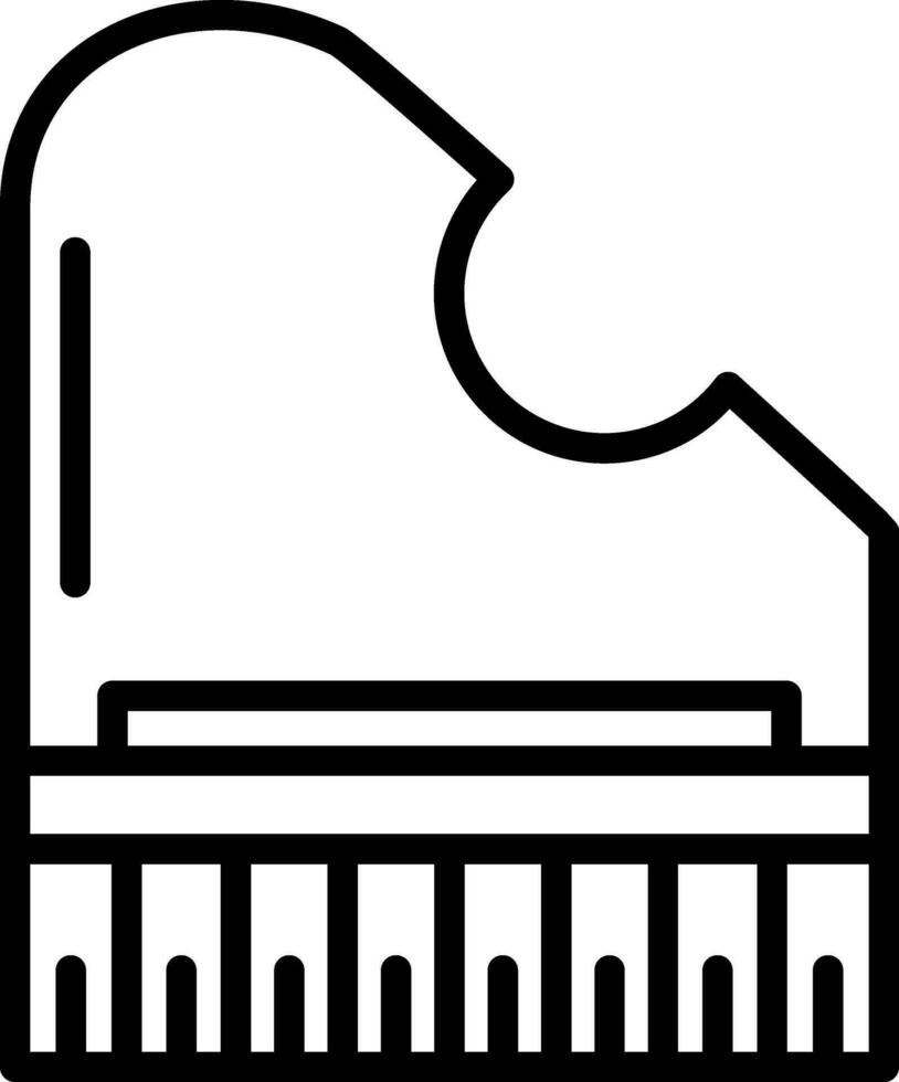 conception d'icône de vecteur de piano