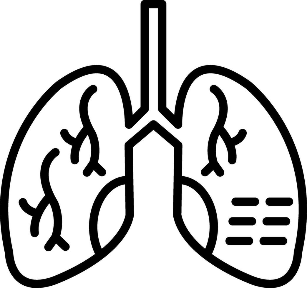 poumon maladies vecteur icône conception