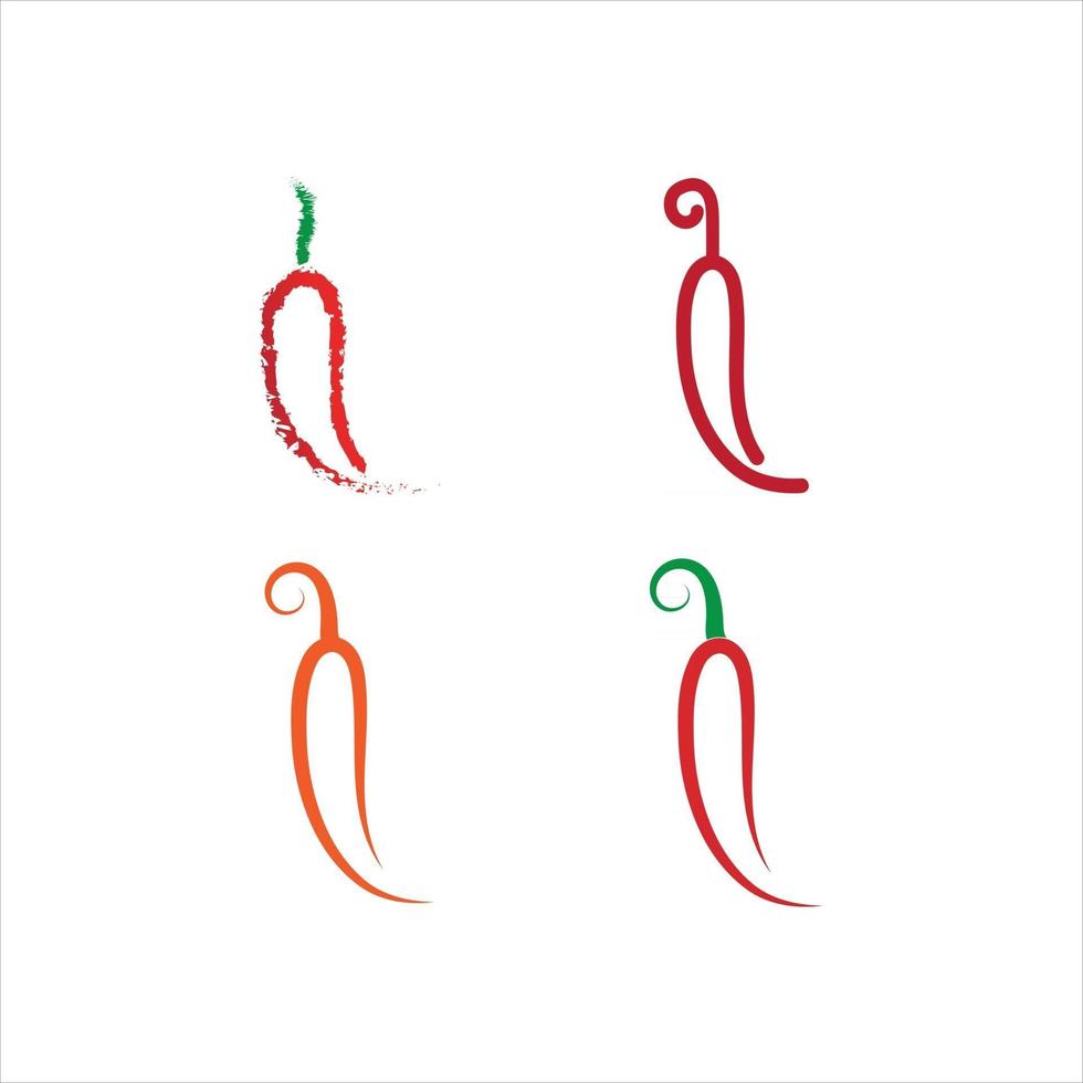 icône de piment rouge piment naturel icône illustration vectorielle vecteur