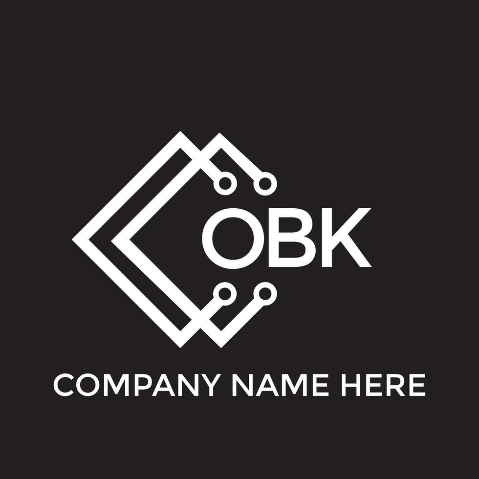 printobk lettre logo design.obk Créatif initiale d'accord lettre logo conception. d'accord Créatif initiales lettre logo concept. vecteur