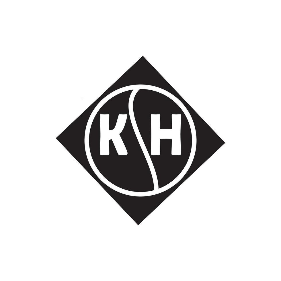printkh lettre logo design.kh Créatif initiale kh lettre logo conception. kh Créatif initiales lettre logo concept. vecteur