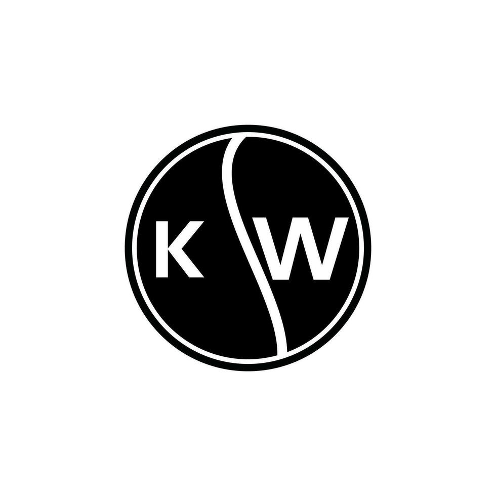 kw lettre logo design.kw Créatif initiale kw lettre logo conception. kw Créatif initiales lettre logo concept. vecteur