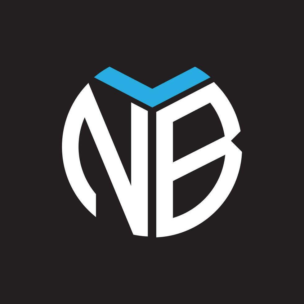 nb lettre logo design.nb Créatif initiale nb lettre logo conception. nb Créatif initiales lettre logo concept. vecteur