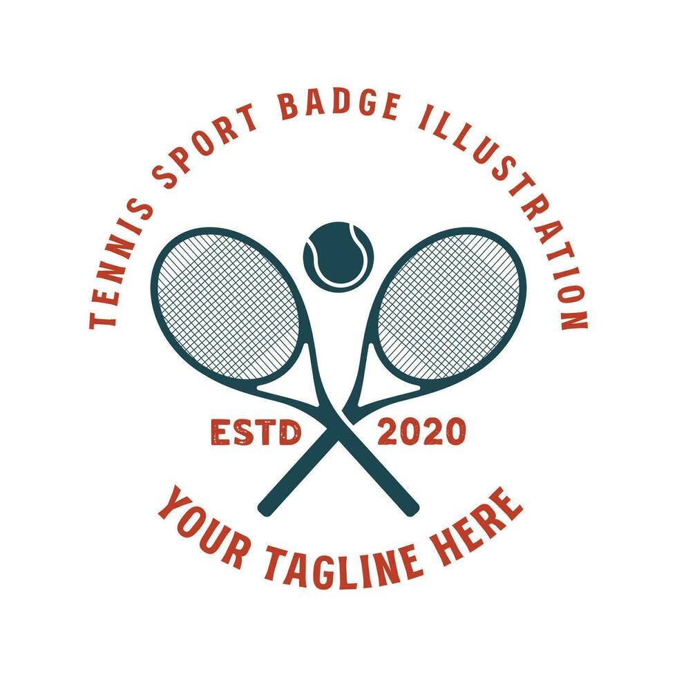 ancien franchi tennis raquette et Balle pour sport club compétition ligue badge emblème vecteur