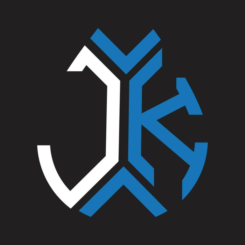 jk lettre logo design.jk Créatif initiale jk lettre logo conception. jk Créatif initiales lettre logo concept. vecteur