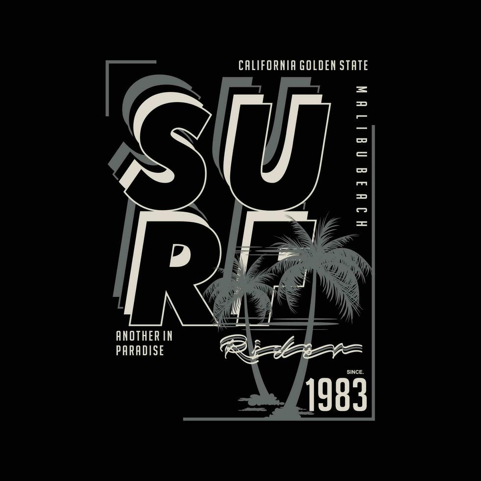 le surf cavalier graphique, typographie vecteur, plage thème illustration, bien pour impression t chemise et autre utilisation vecteur