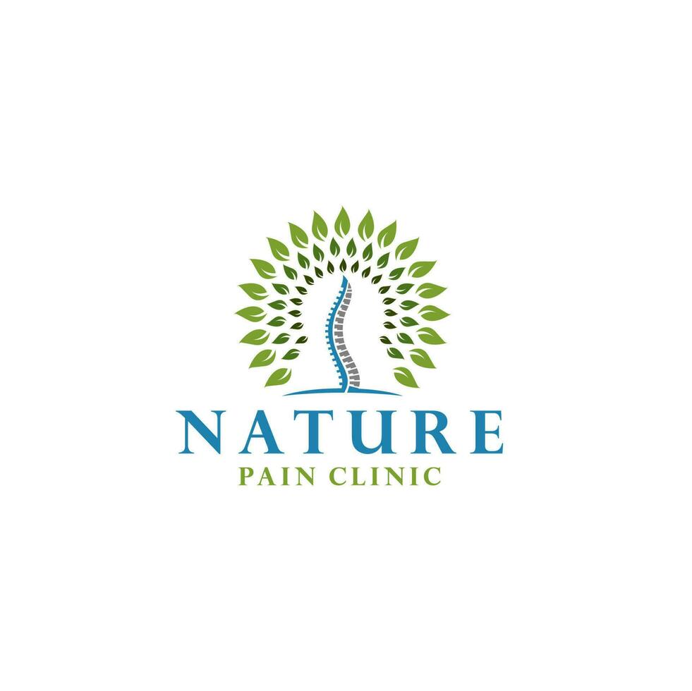 la nature douleur clinique logo conception vecteur