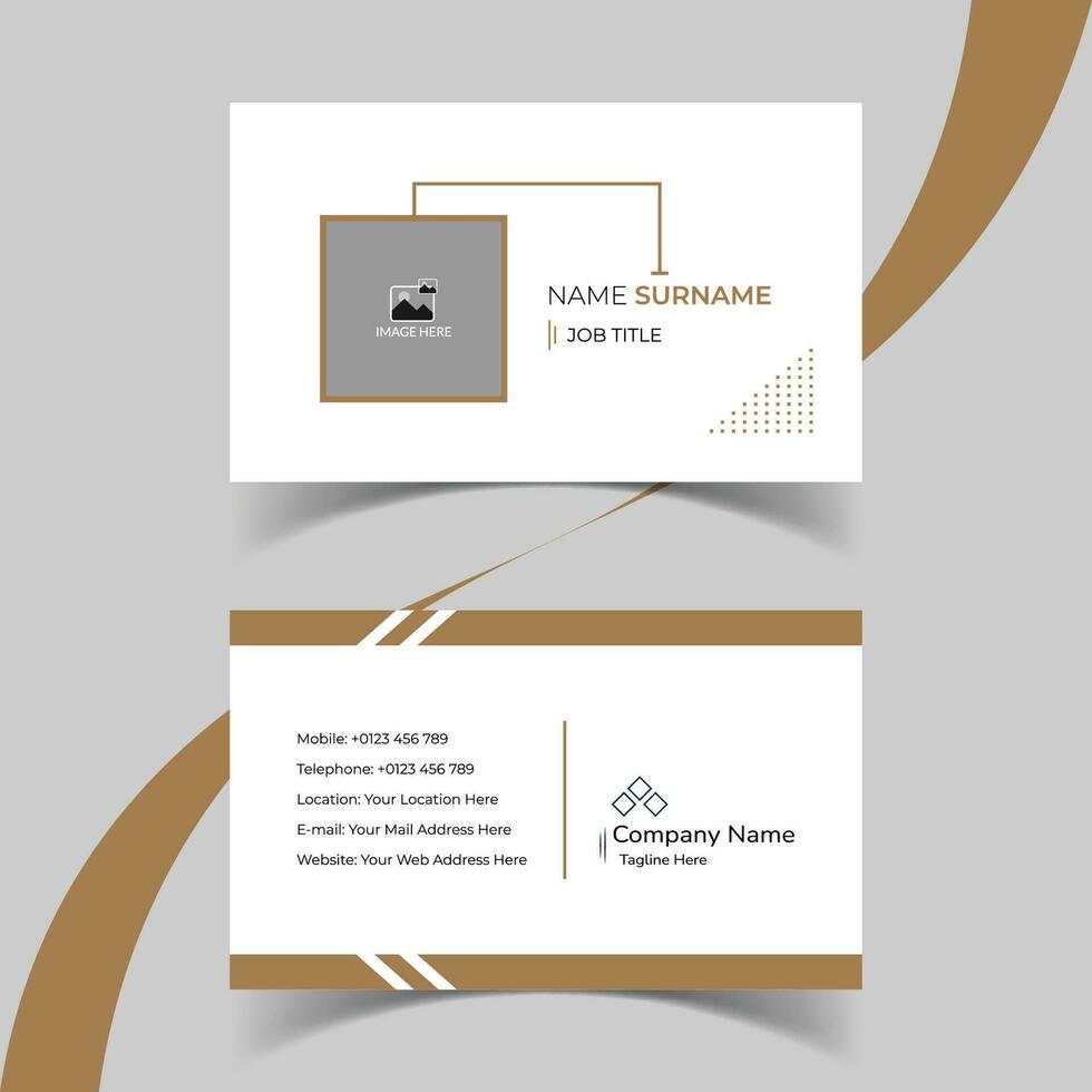 moderne et Créatif affaires carte modèle conception. minimal style, nettoyer double dégrossi affaires carte mise en page. vecteur
