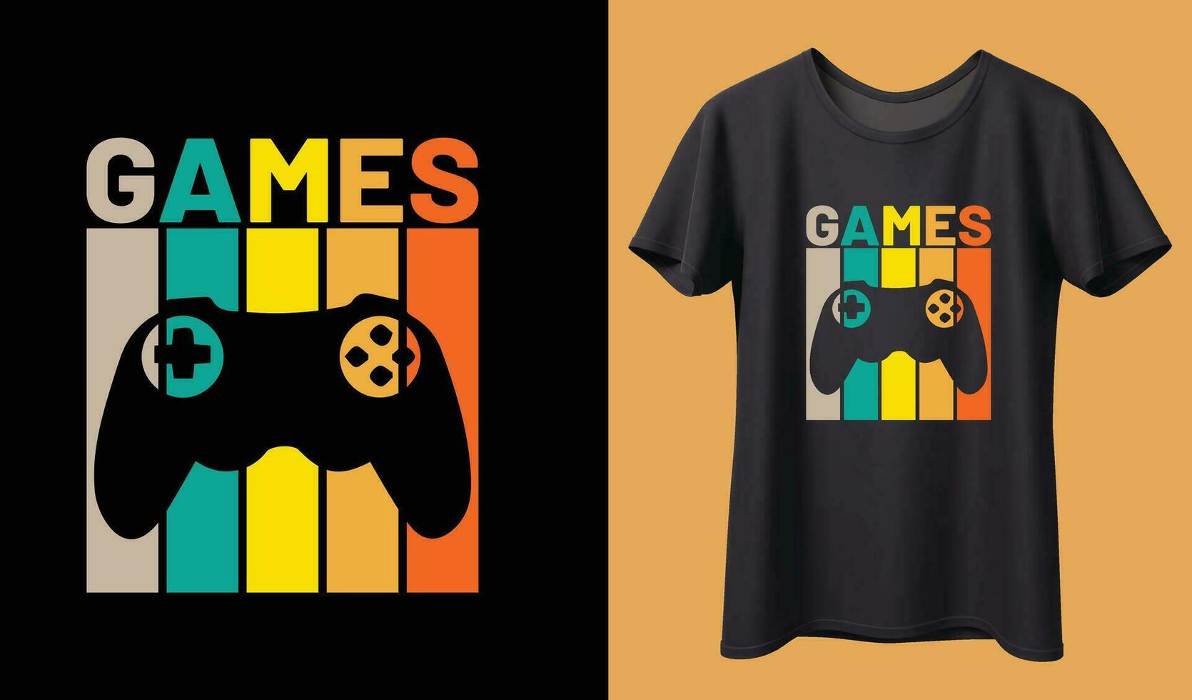 conception de t-shirt de jeu vecteur