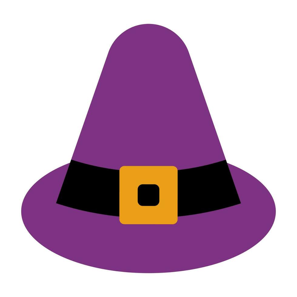 icône de chapeau de sorcière halloween. vecteur