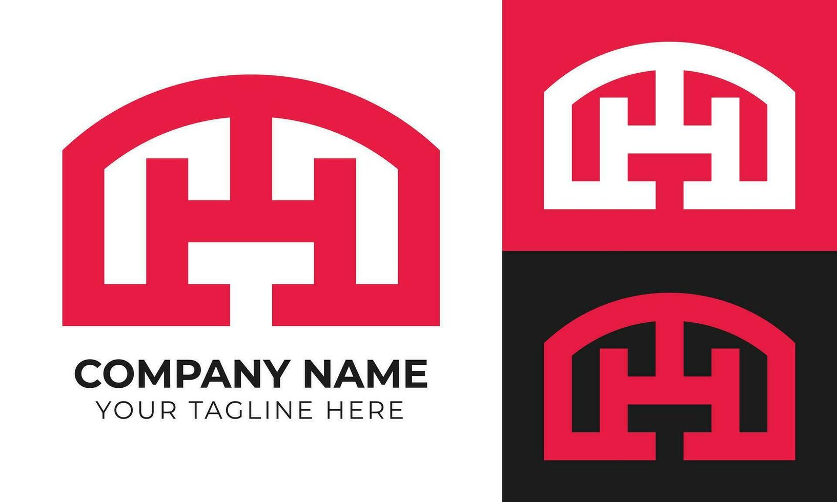 Créatif abstrait moderne minimal h lettre Accueil logo conception modèle gratuit vecteur