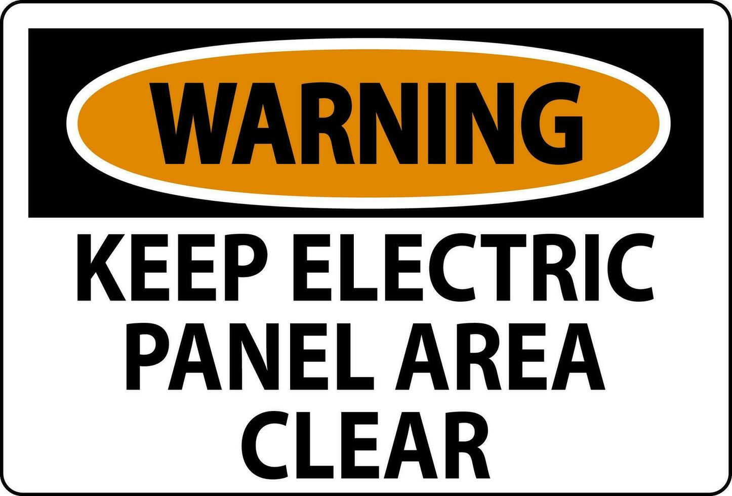 avertissement signe garder électrique panneau zone clair vecteur