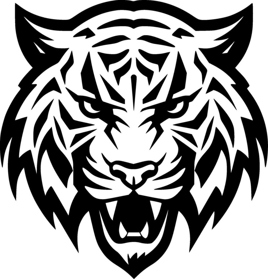 tigre - minimaliste et plat logo - vecteur illustration