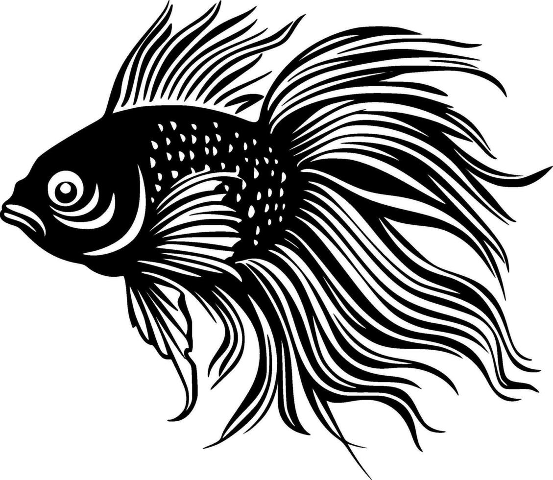 poisson, minimaliste et Facile silhouette - vecteur illustration