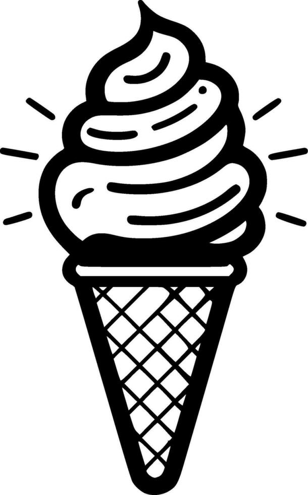 la glace crème, minimaliste et Facile silhouette - vecteur illustration