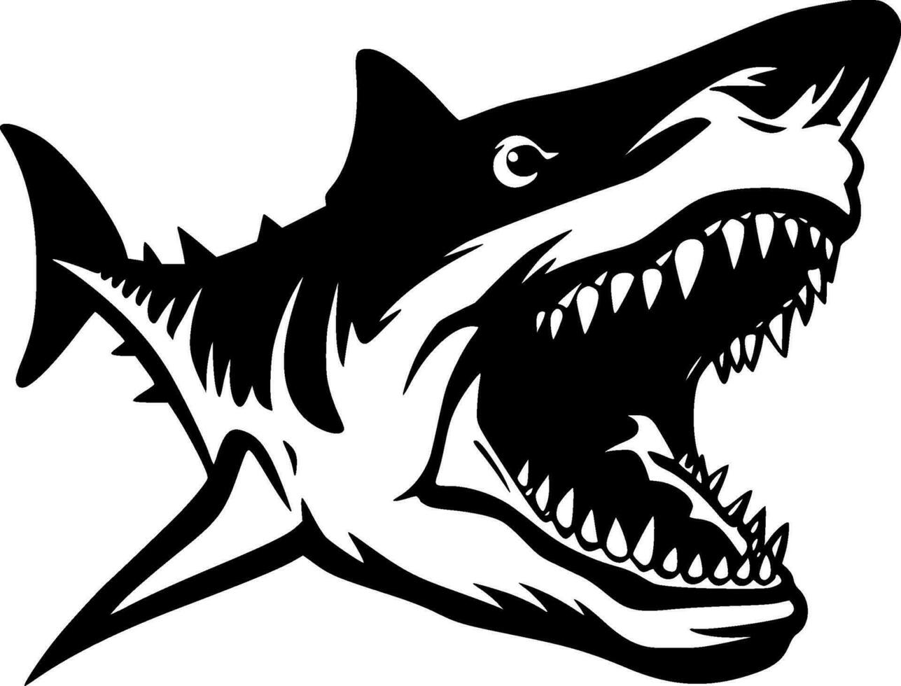 requin, noir et blanc vecteur illustration