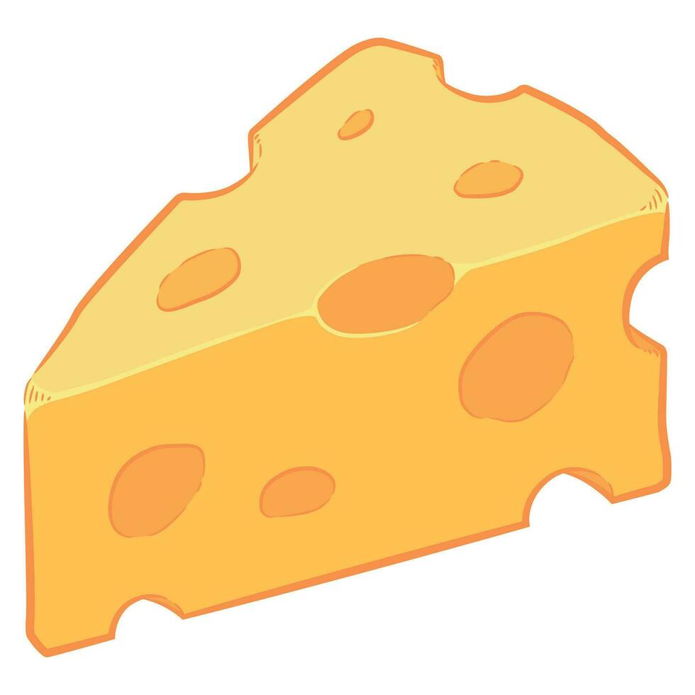 Suisse fromage blocs laitier nourriture dessin animé vecteur