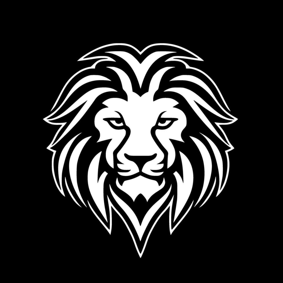 Lion - minimaliste et plat logo - vecteur illustration