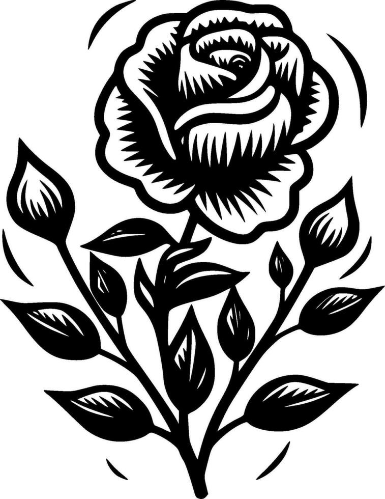 des roses, minimaliste et Facile silhouette - vecteur illustration