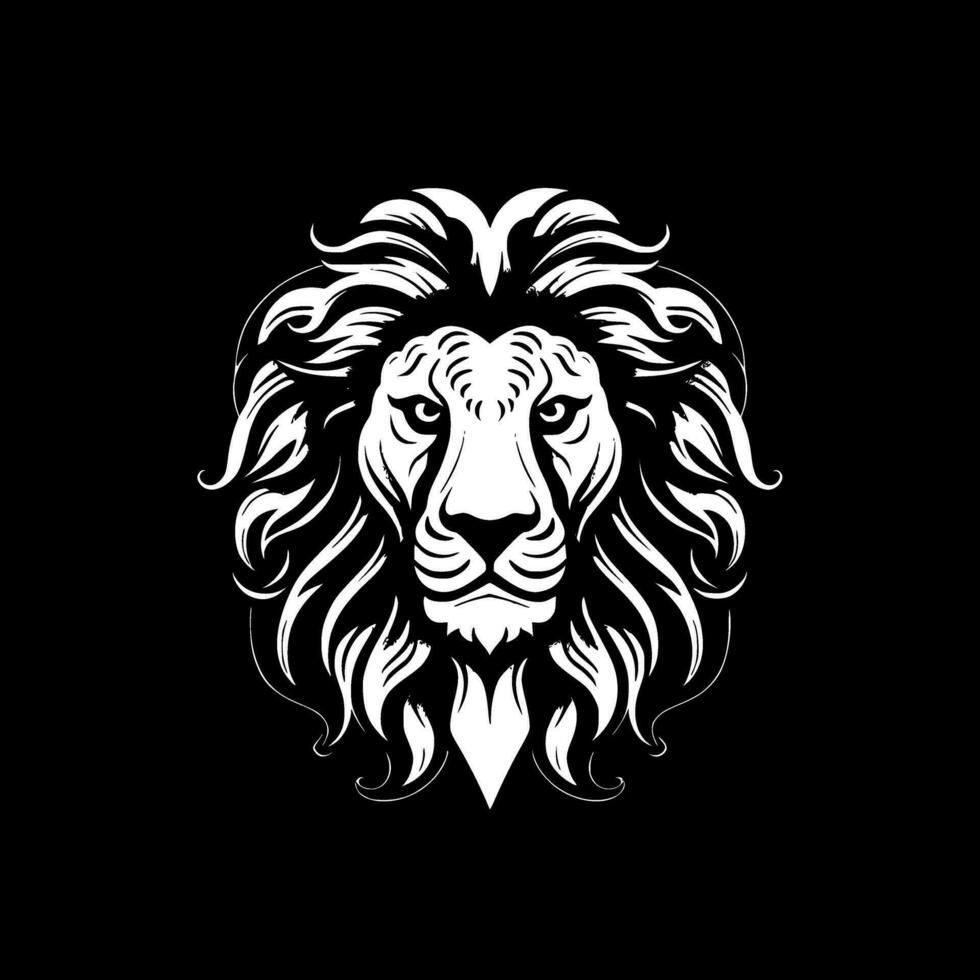 lion, noir et blanc vecteur illustration