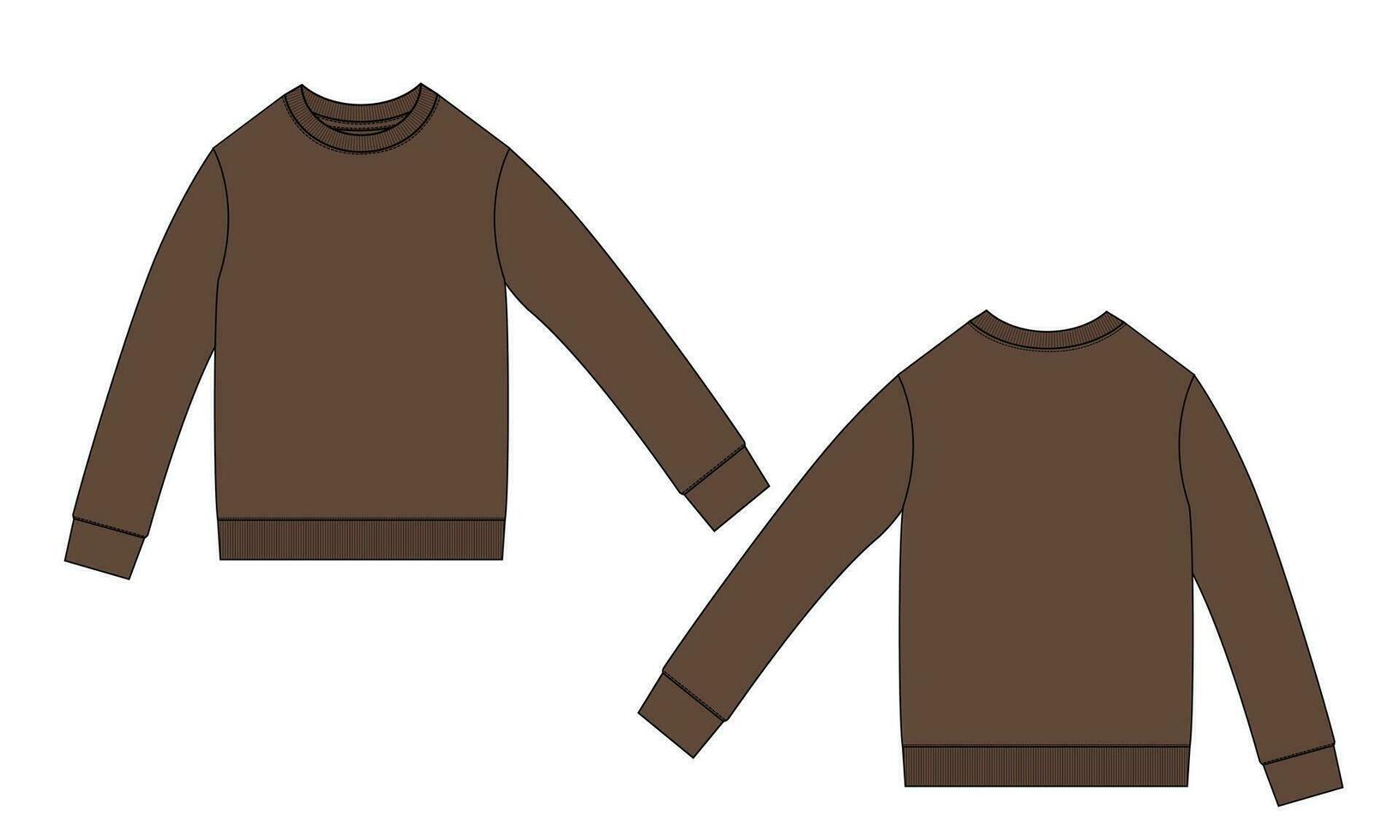 longue manche sweat-shirt vecteur illustration modèle pour Pour des hommes et garçons