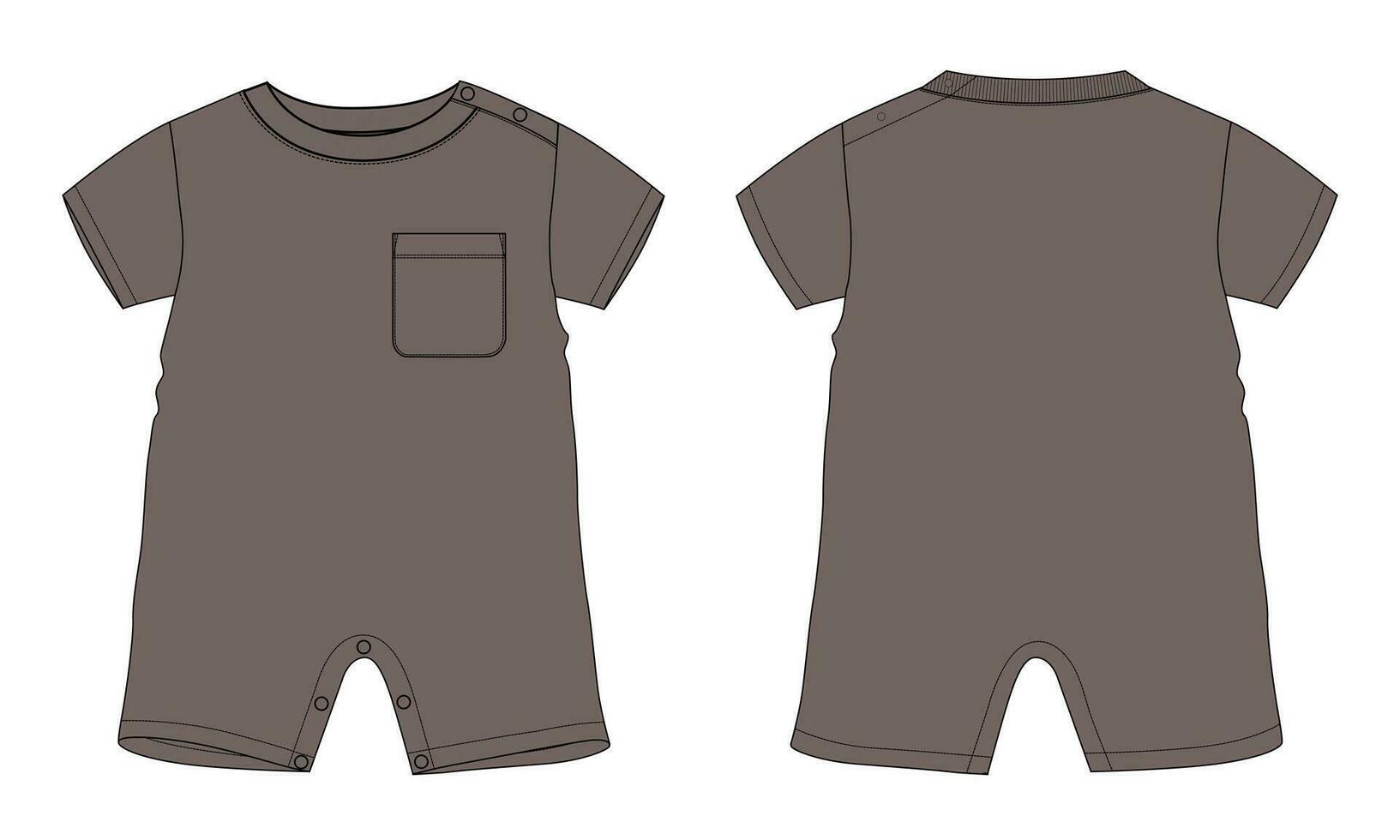 bébé le maillot de corps barboteuse vecteur illustration modèle pour les enfants