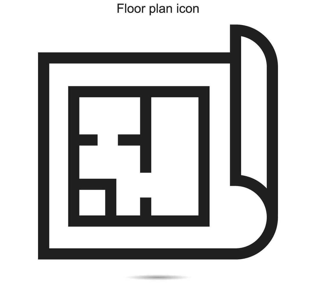 icône de plan d'étage vecteur