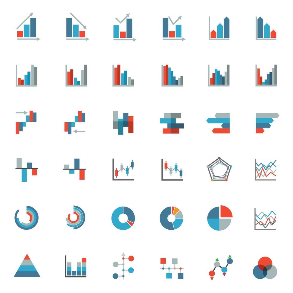 conception de signe d'icônes de graphique. illustration vectorielle vecteur