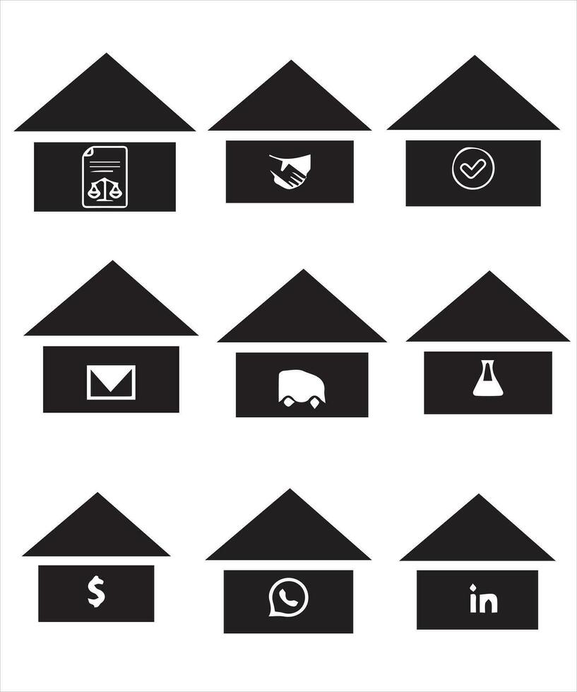 ensemble d'icônes fines de maisons et de biens immobiliers. collection de symboles de contour. trait vectoriel modifiable. 256x256 pixels parfait évolutif à 128px, 64px...