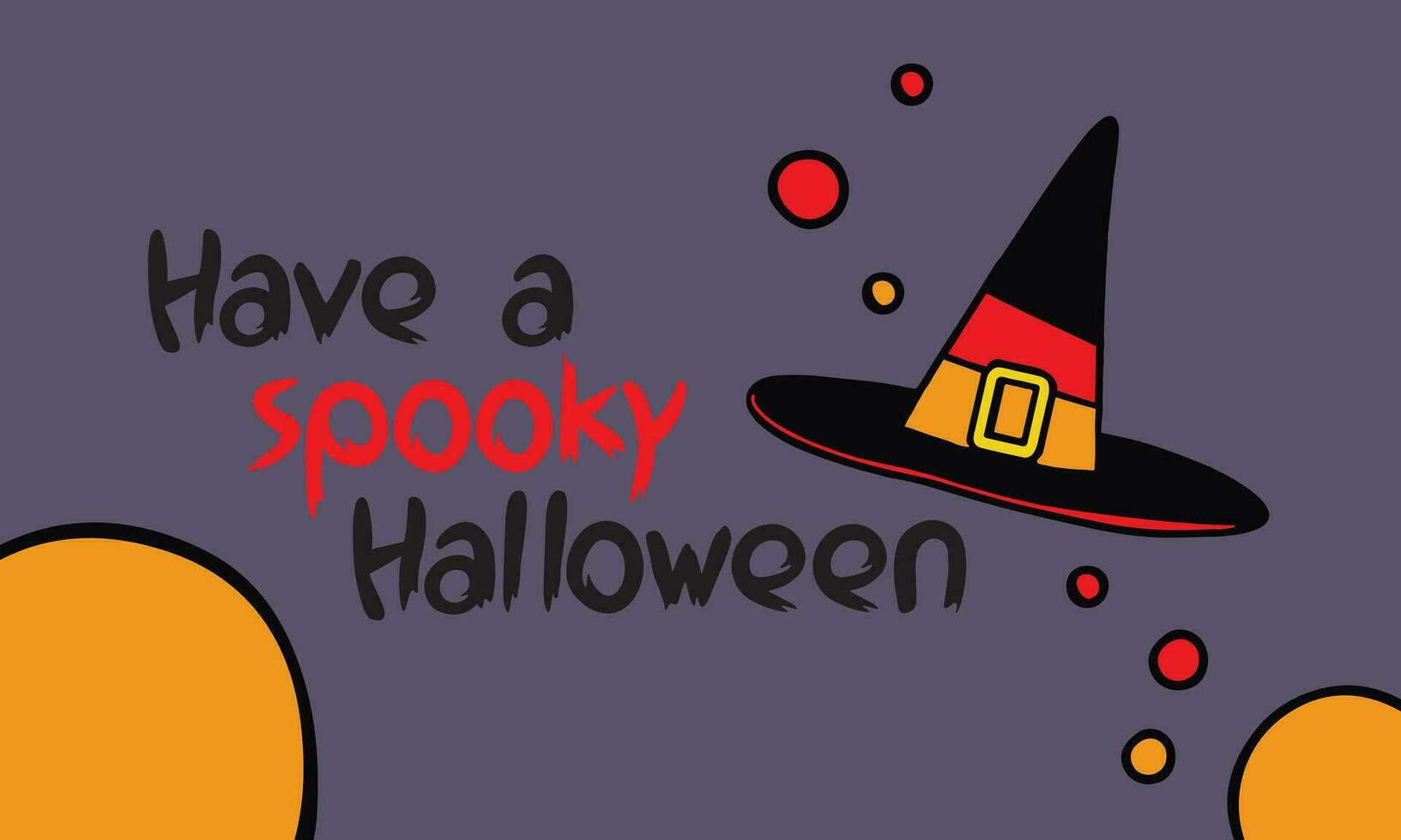 avoir prêt pour une effrayant fête. cette enchantant bannière vitrines une sorcière chapeau, bulles, et le texte 'ont une effrayant Halloween.' vecteur
