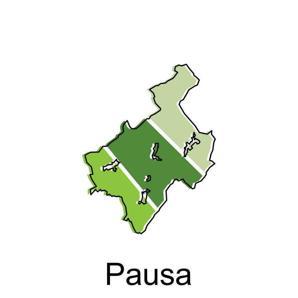 pausa ville carte illustration. simplifié carte de Allemagne pays vecteur conception modèle