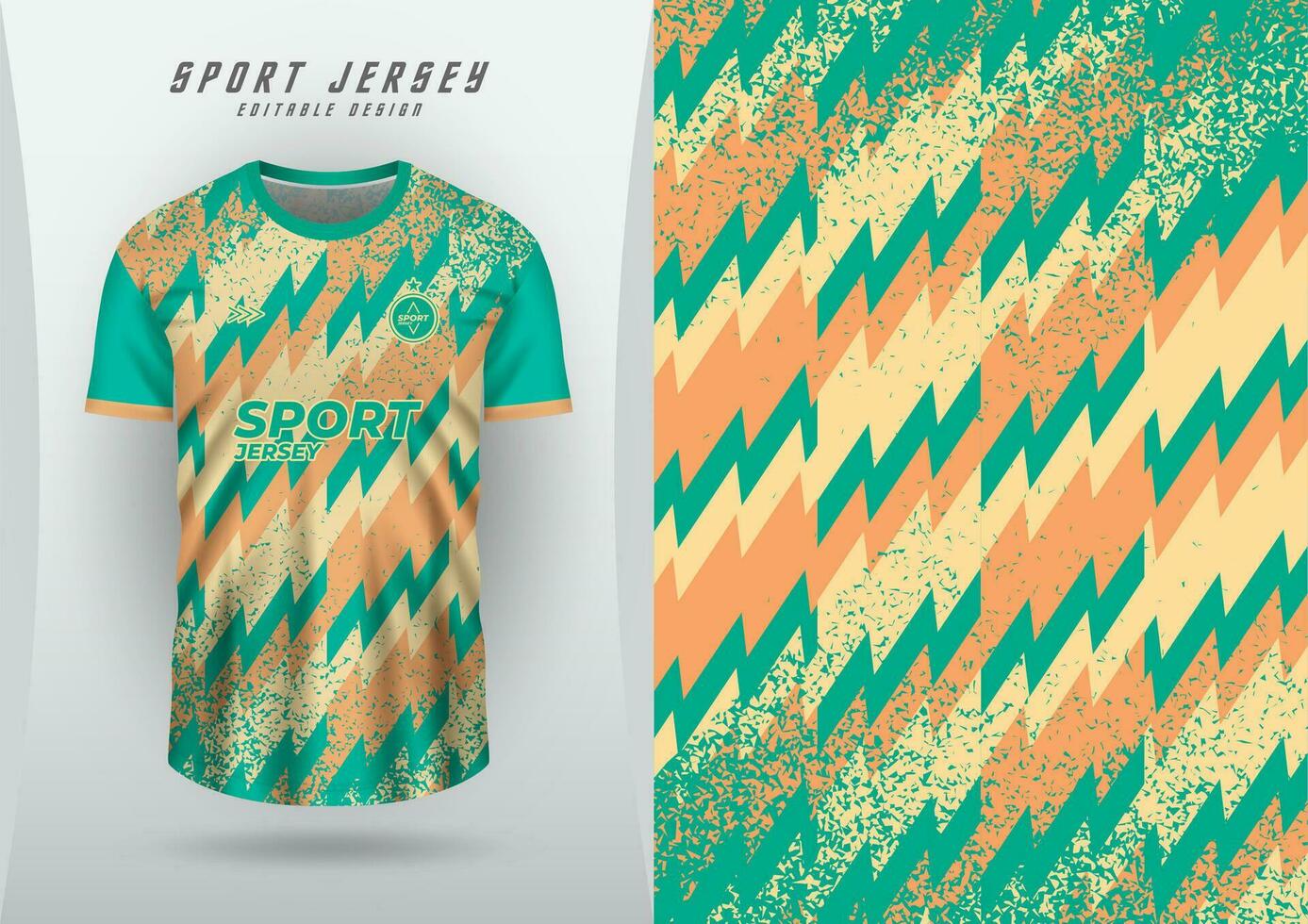 des sports arrière-plans pour Jersey, football maillots, fonctionnement maillots, courses maillots, zigzag grunge motifs, menthe vert et coquille d'oeuf couleurs. vecteur