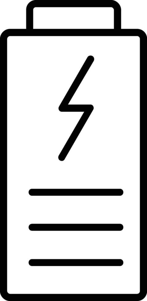 icône de ligne de charge de batterie vecteur