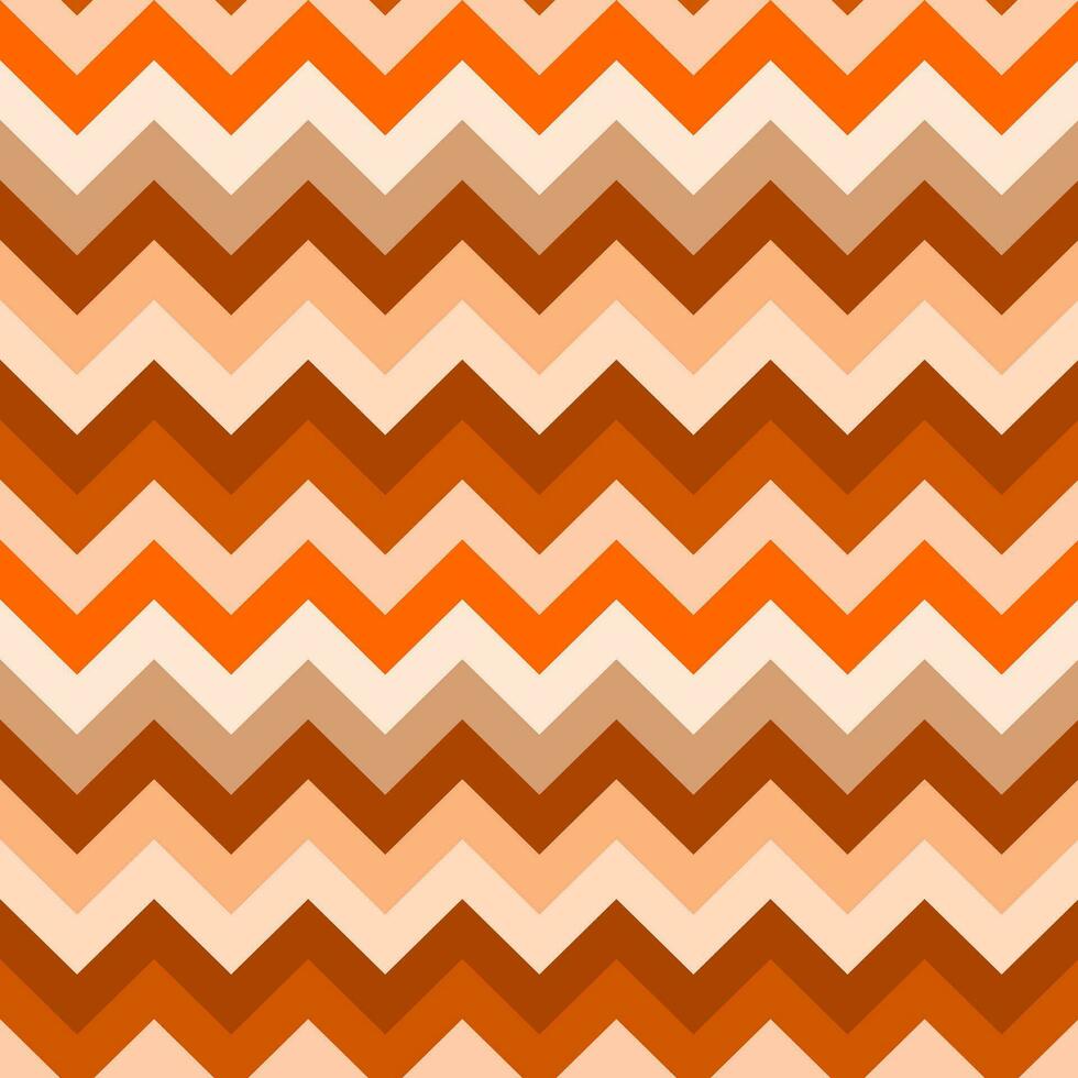 abstrait Orange Couleur sans couture géométrique modèle avec verticale ligne zigzag. Halloween, automne, récolte, citrouille, action de grâces concepts. vecteur