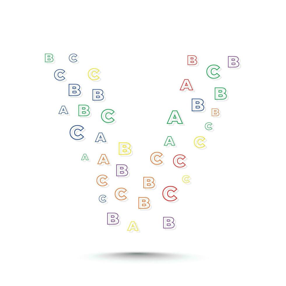 alphabet logo conception modèle avec abc des lettres vecteur