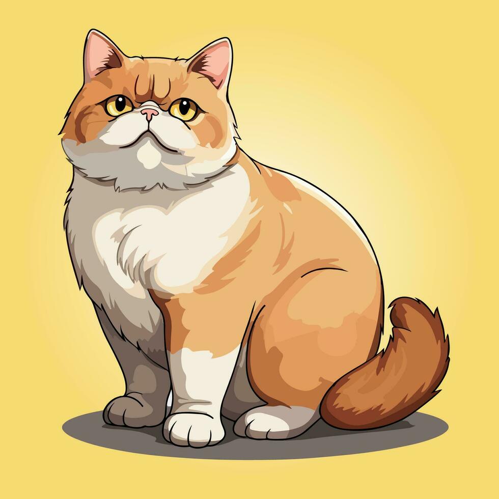 kawaii mignonne chat dessin animé personnages vecteur isolé illustration