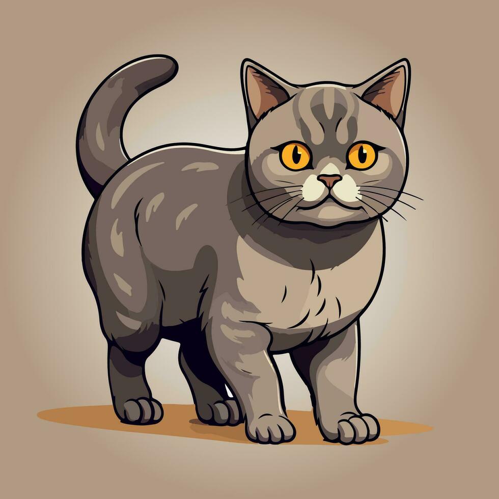 Bengale chat dessin animé personnage vecteur isolé illustration