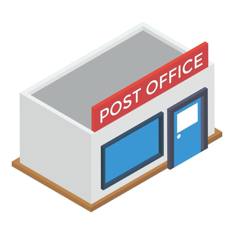 bureau de poste et infrastructures vecteur