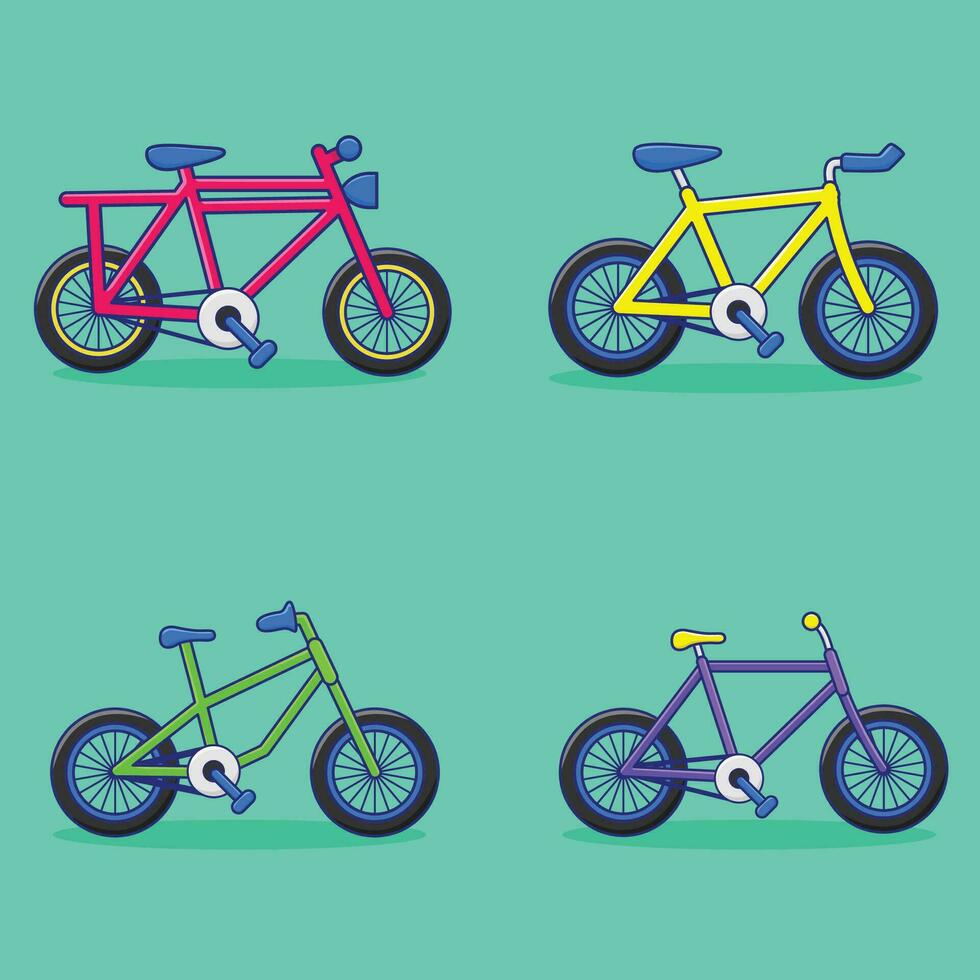 vélo dessin animé collection vecteur