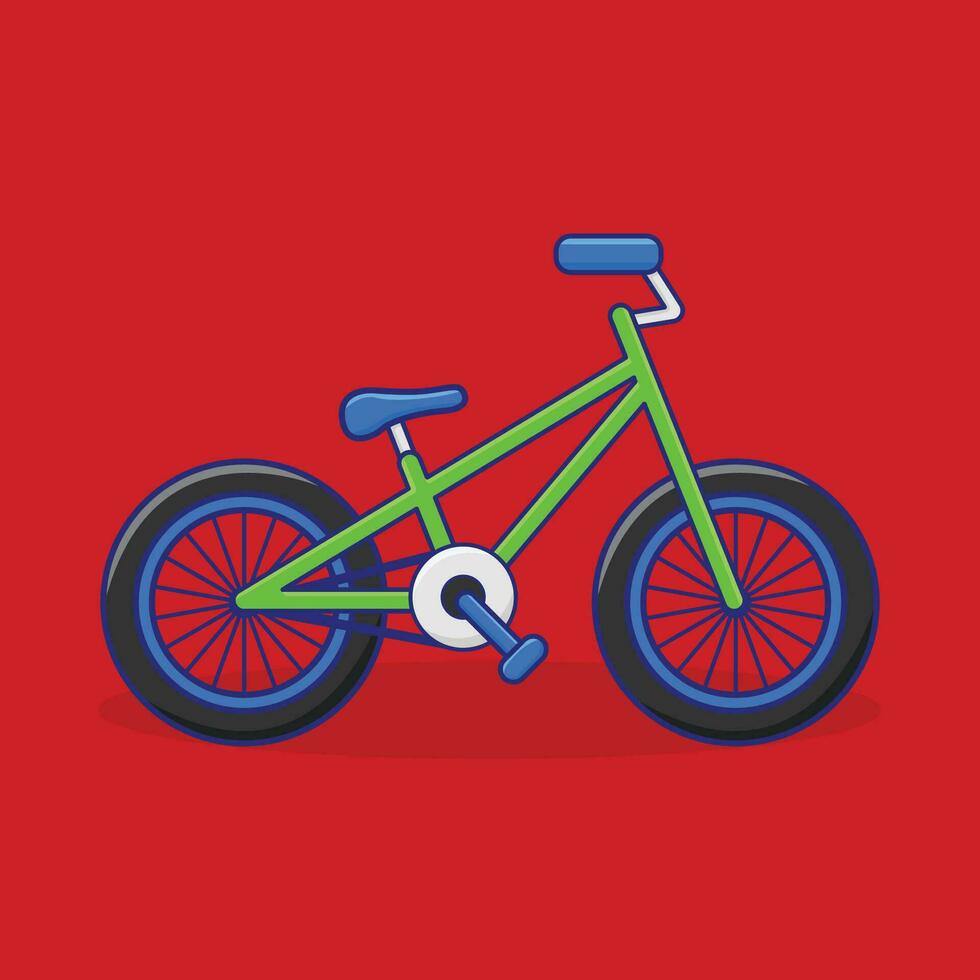 vert vélo dessin animé vecteur