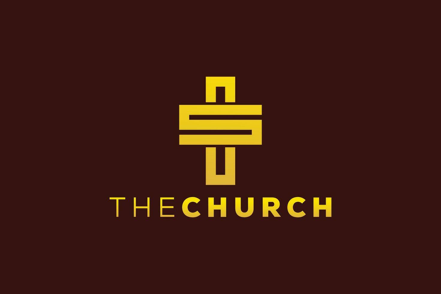 branché et professionnel lettre s église signe Christian et paisible vecteur logo conception modèle