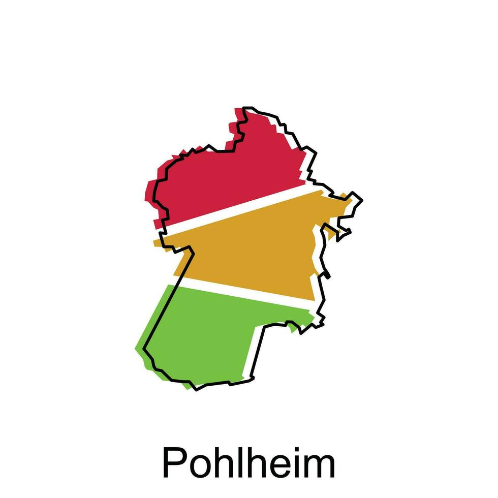 Pohlheim ville carte illustration. simplifié carte de Allemagne pays vecteur conception modèle