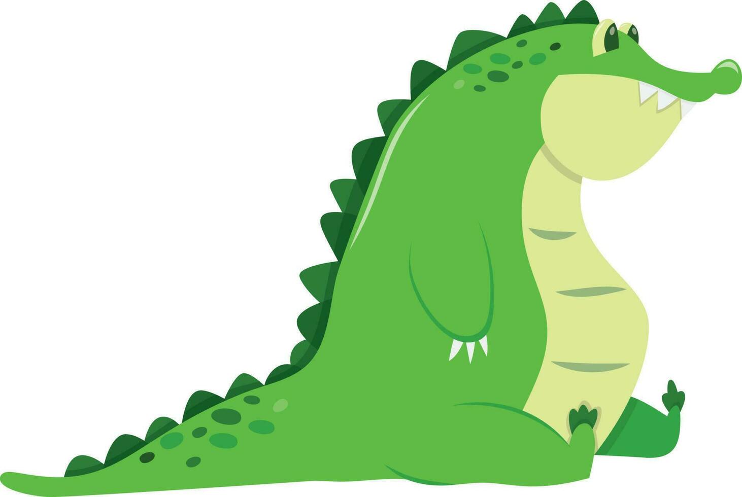 dessin animé crocodile séance vecteur