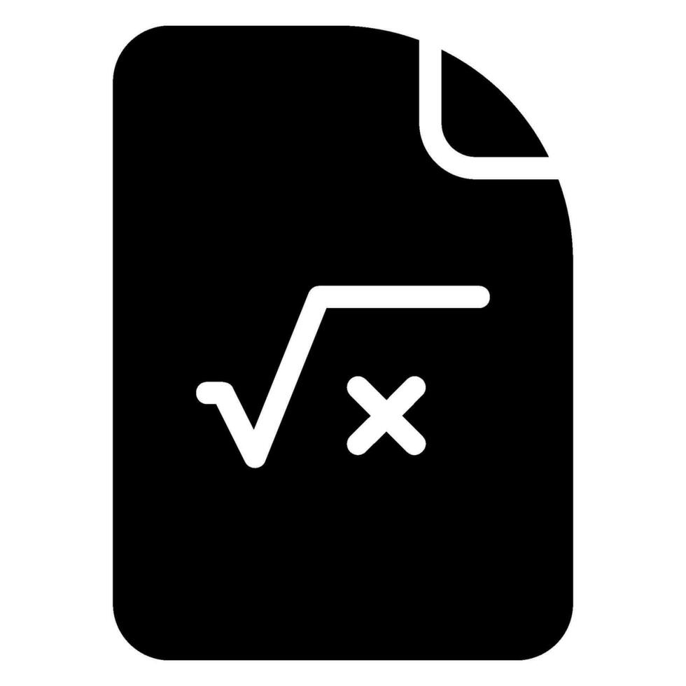 carré racine glyphe icône vecteur