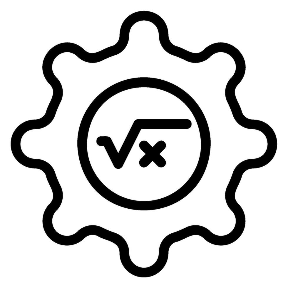 icône de ligne d'engrenage vecteur